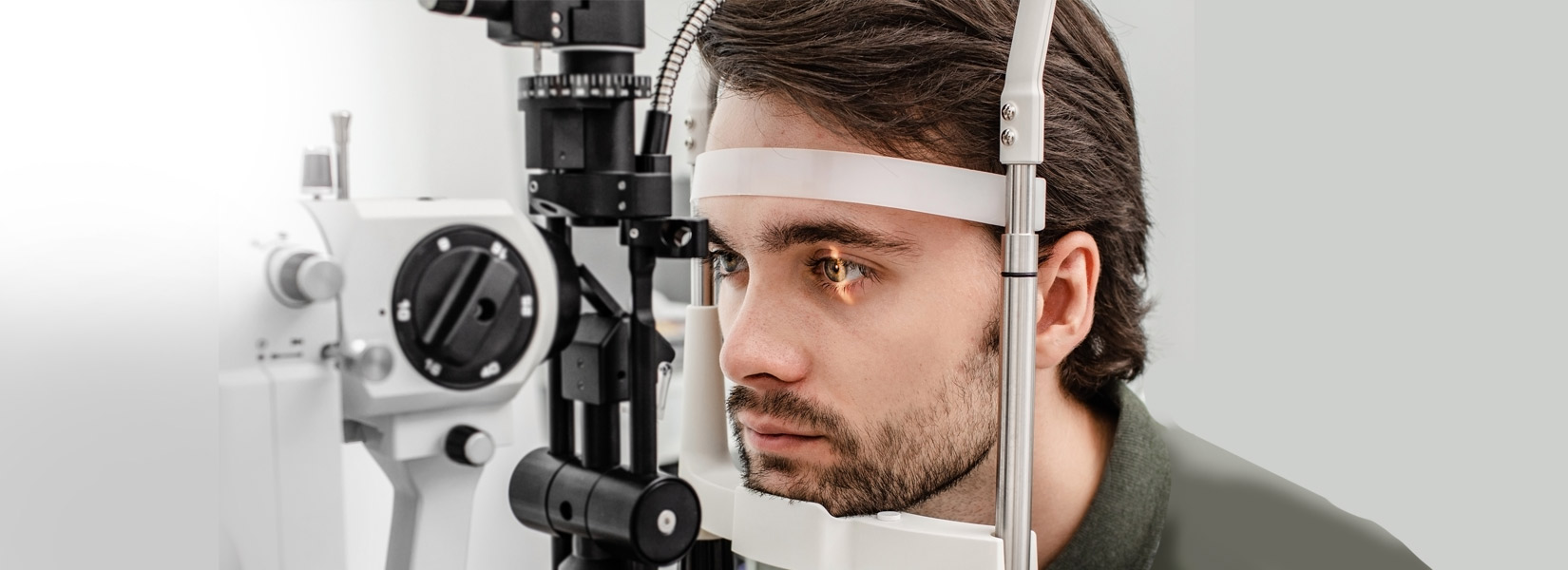 young man during eye exam in Far North Central